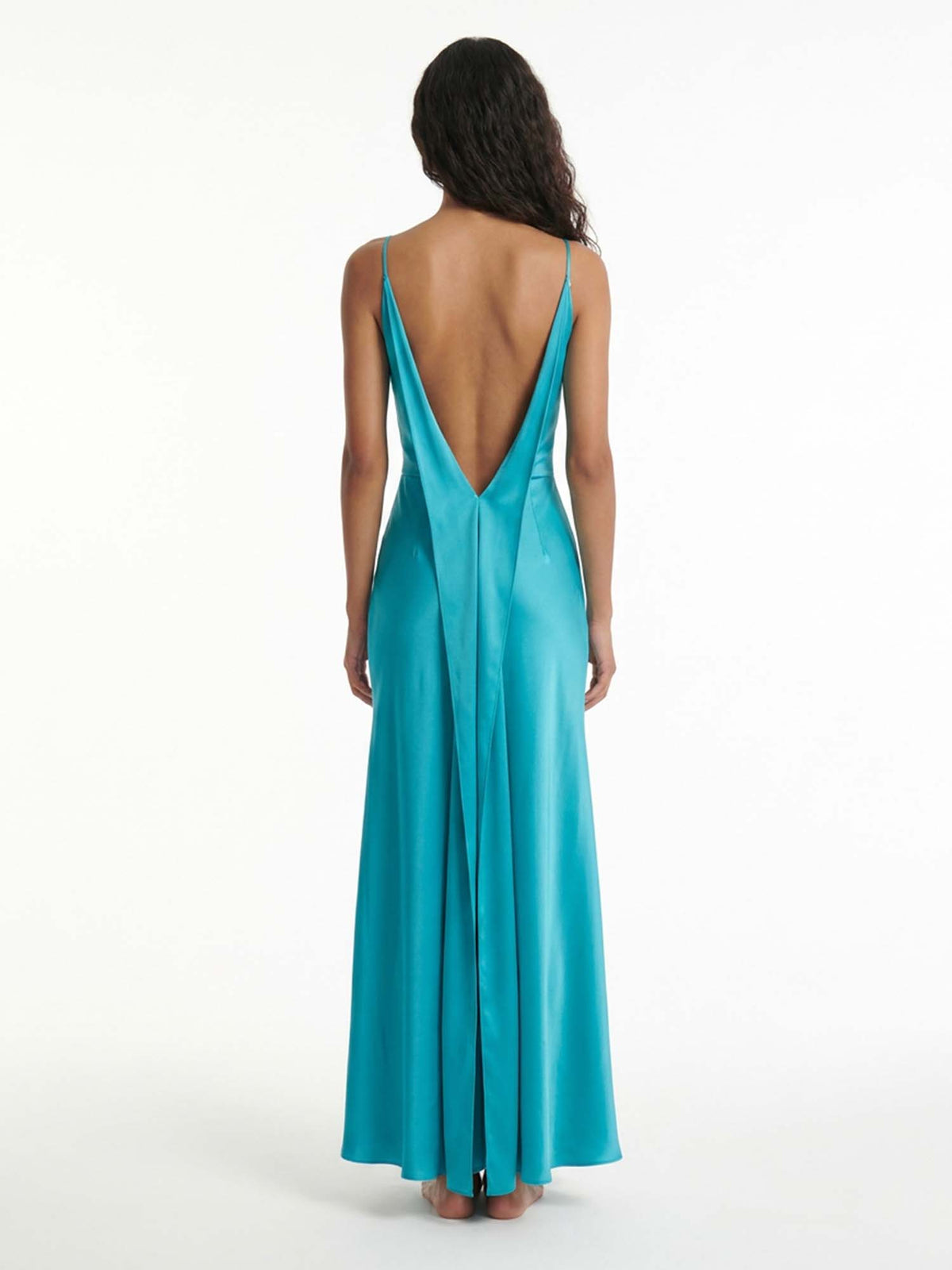 Robe Maxi Élégante Bleu Éclatant