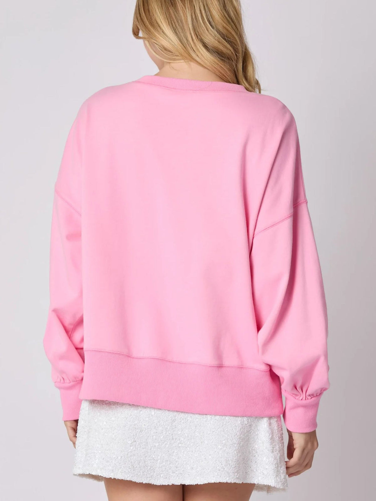 Sweatshirt Rose à Motif Papillon