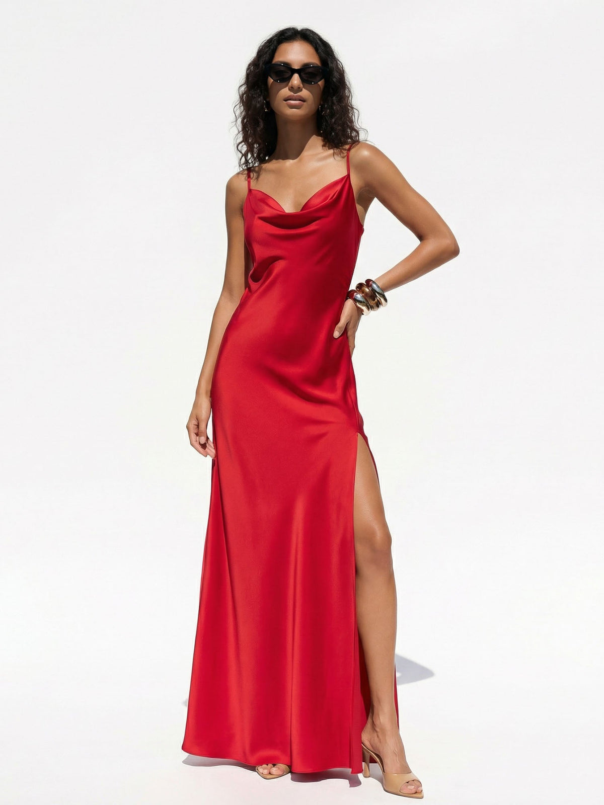 Robe Maxi Élégante Bordeaux