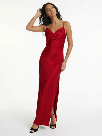 Robe Maxi Élégante Bordeaux