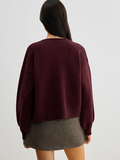 Cardigan en Maille à Détail Nœud