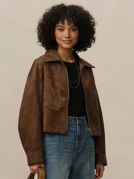 Blazer Structuré à Fermeture Zippée