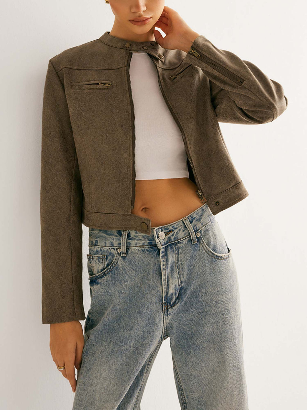 Veste Courte en Cuir