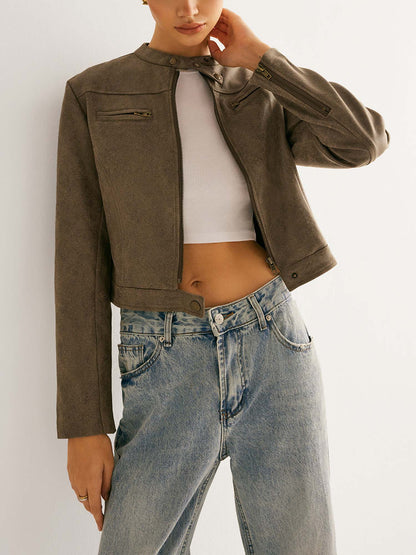 Veste Courte en Cuir