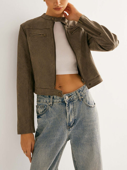 Veste Courte en Cuir
