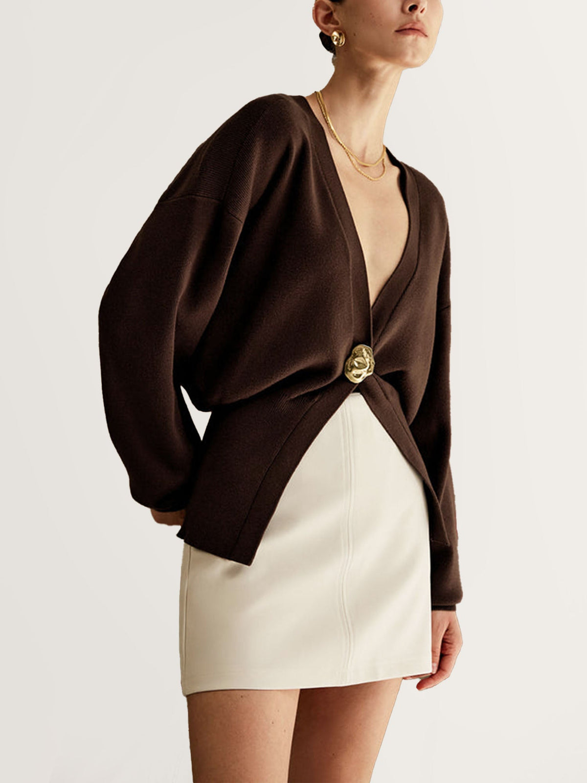 Cardigan Tricoté Cache-Cœur