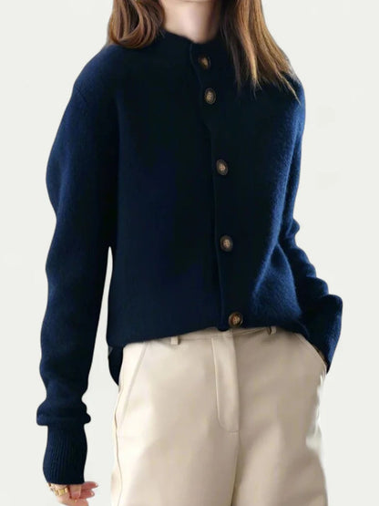 Cardigan Tricoté Rétro à Boutons