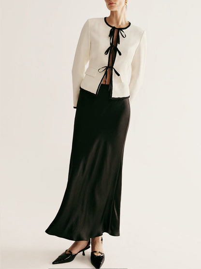 Blazer Ivoire à Nœud