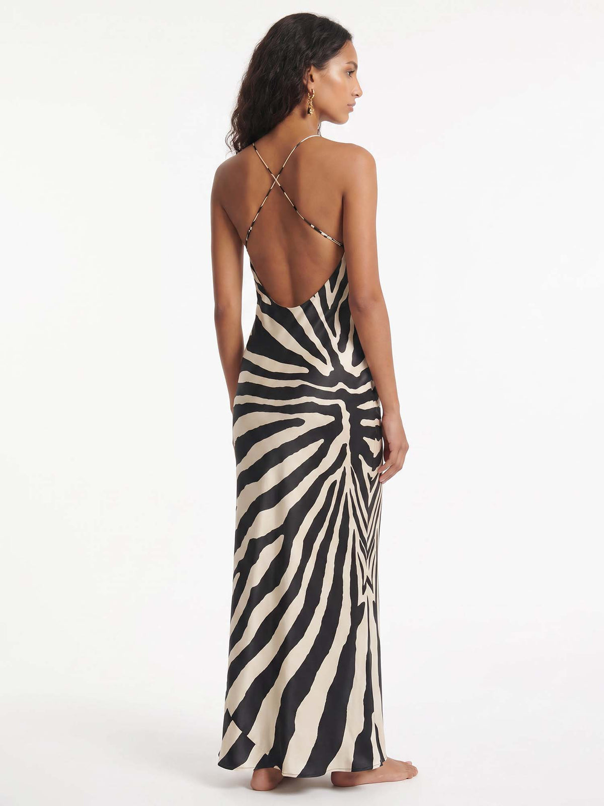 Robe Longue Imprimée Zèbre