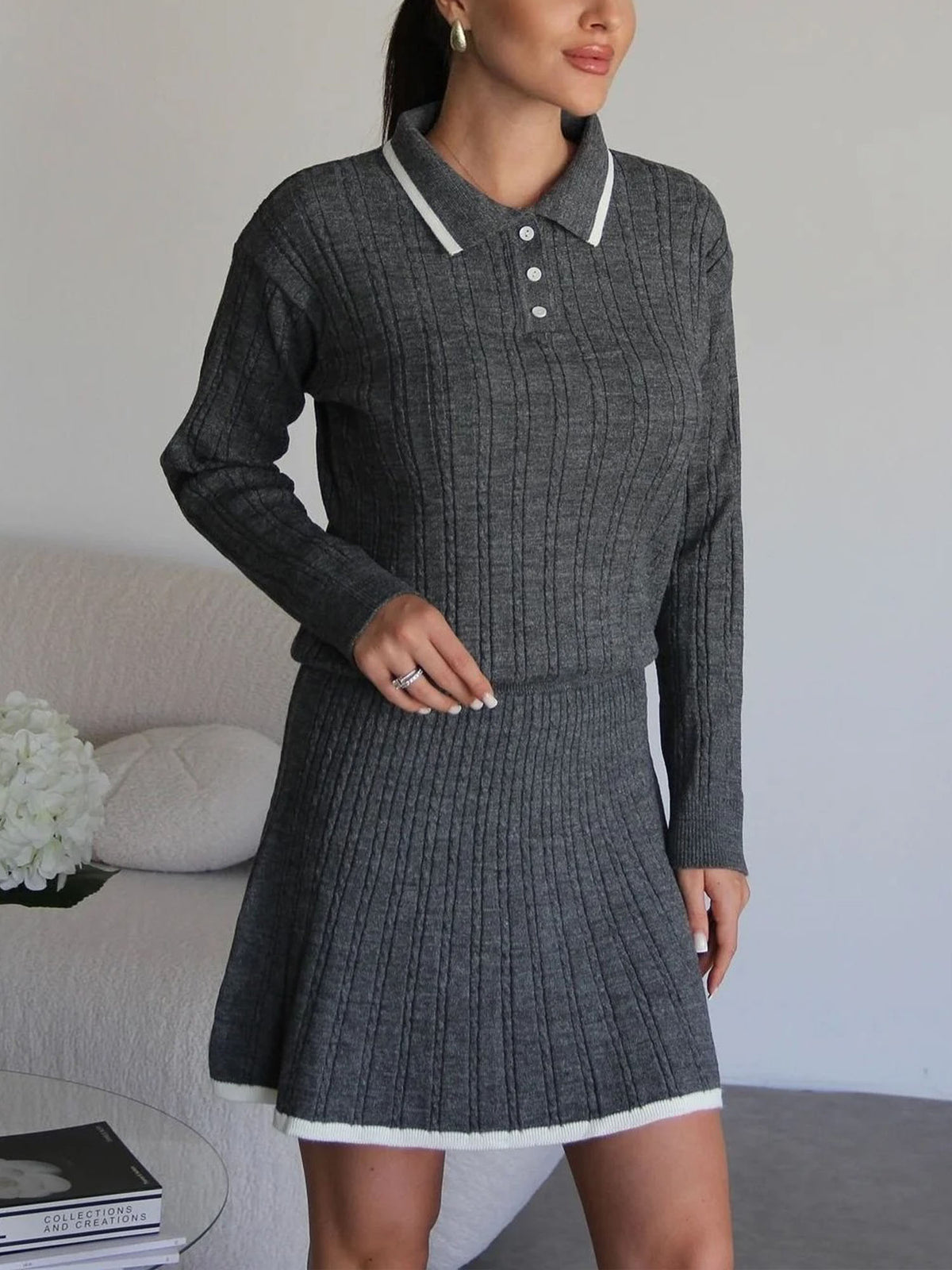 Ensemble Polo Gris