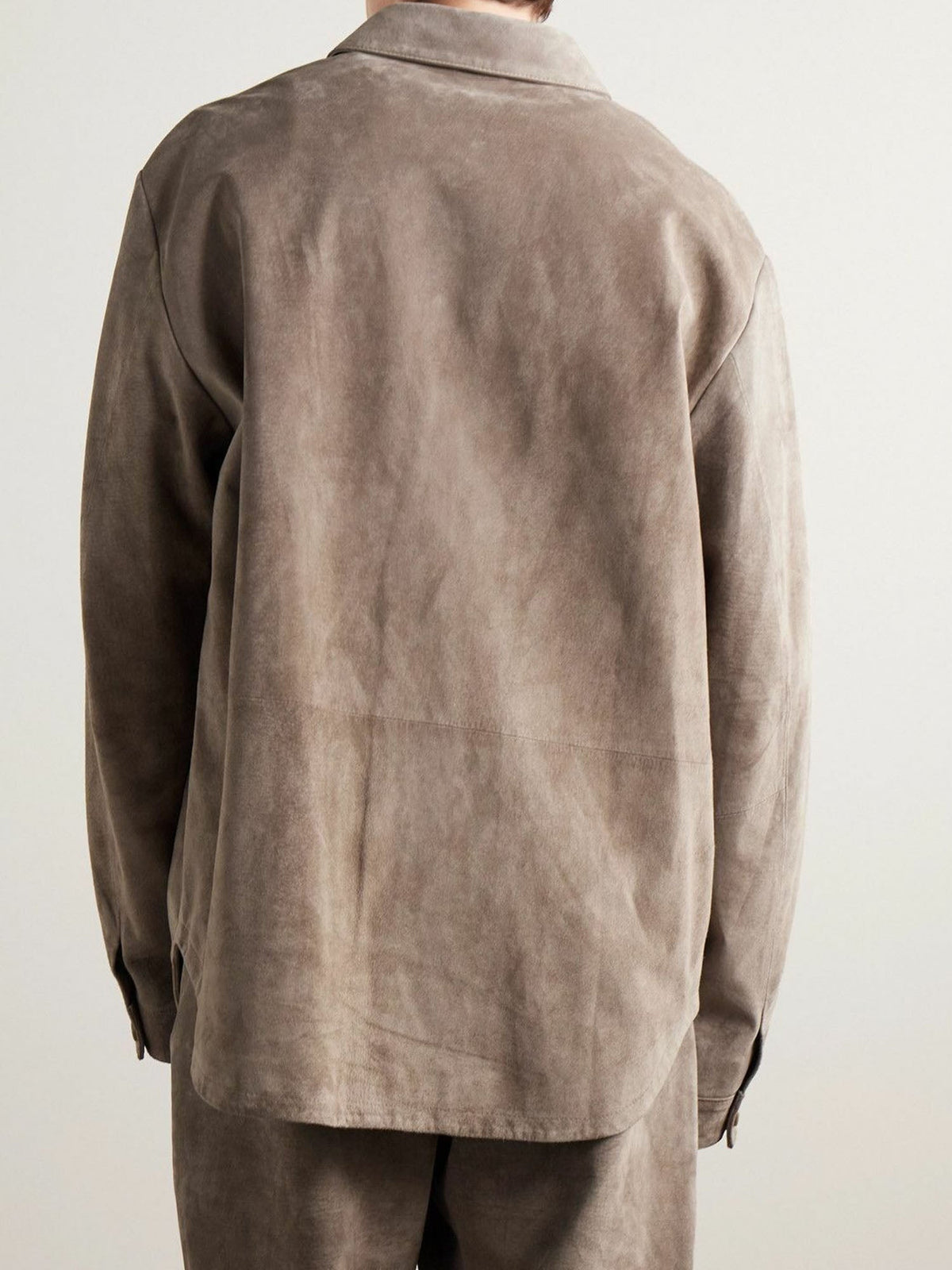 Chemise Ample à Col Rétro Kaki