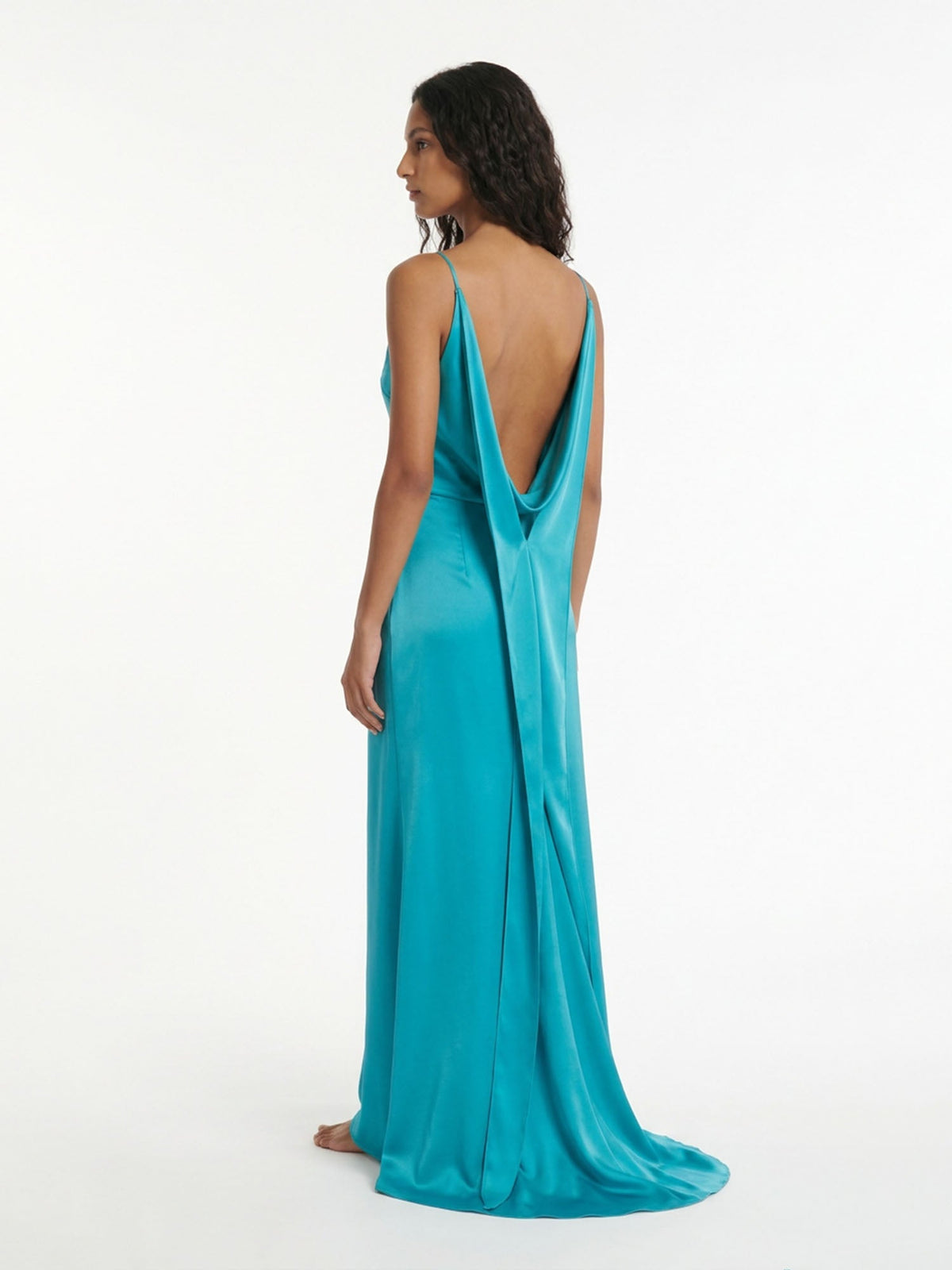 Robe Maxi Élégante Bleu Éclatant