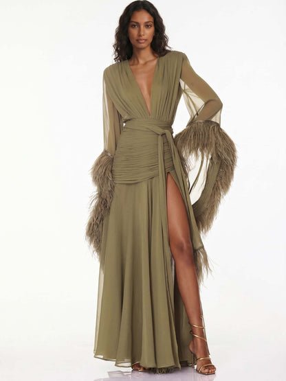 Robe Maxi Olive Éléonore
