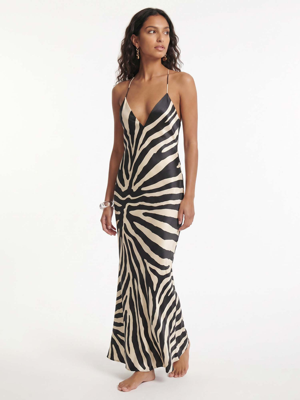 Robe Longue Imprimée Zèbre