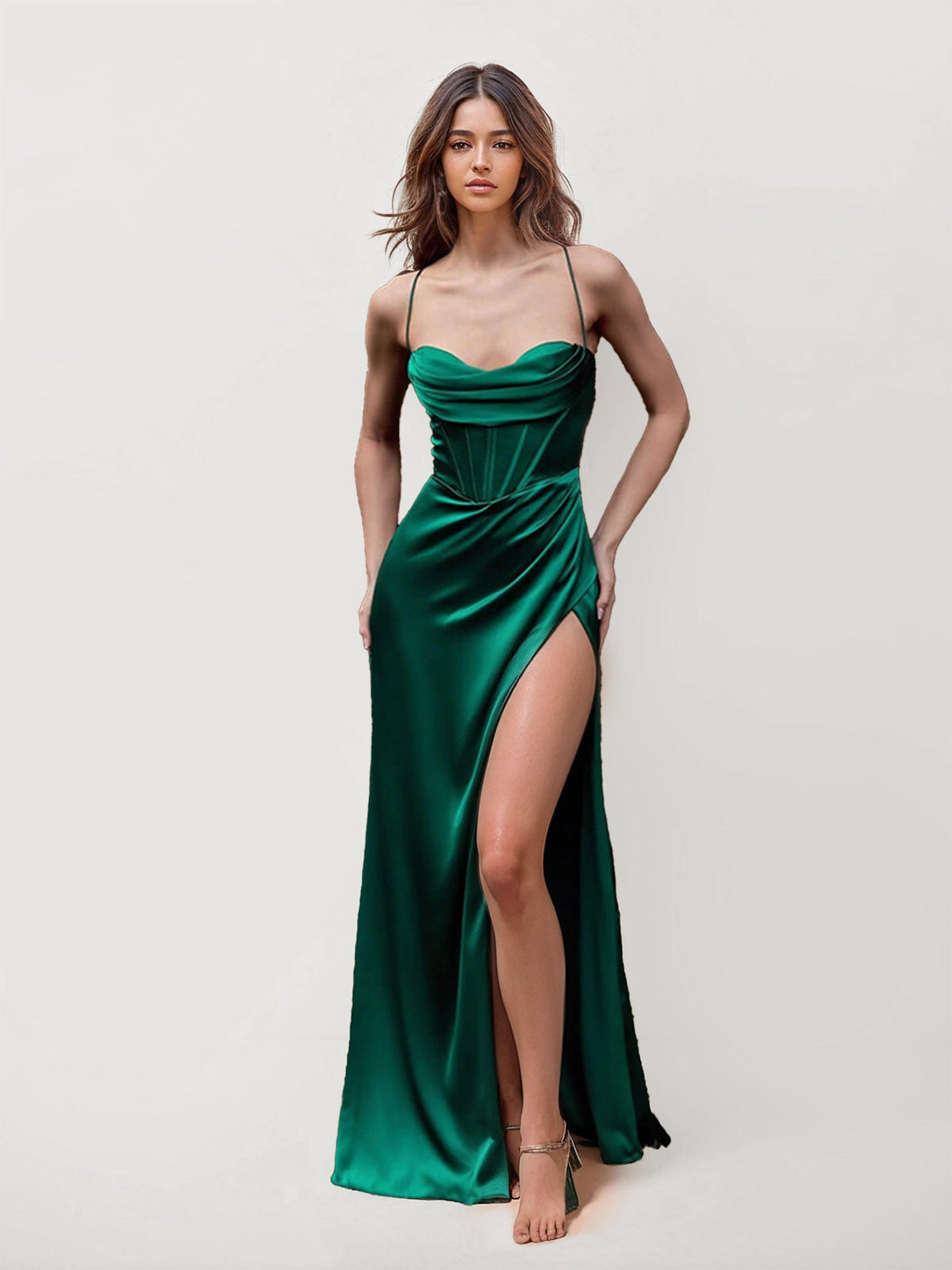 Robe Maxi Corset à Fente