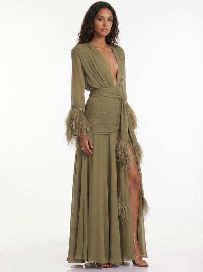 Robe Maxi Olive Éléonore