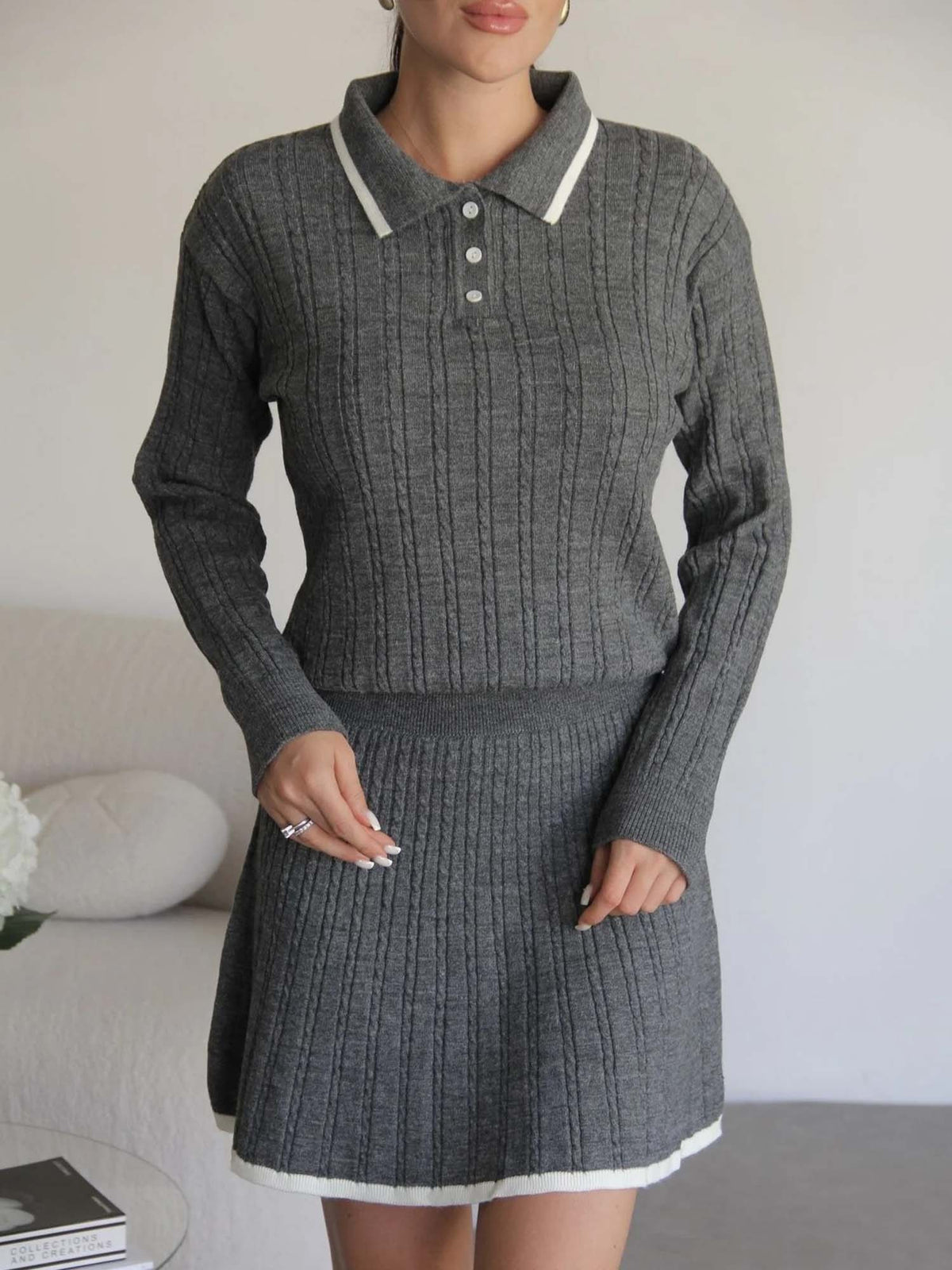 Ensemble Polo Gris