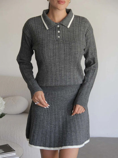 Ensemble Polo Gris