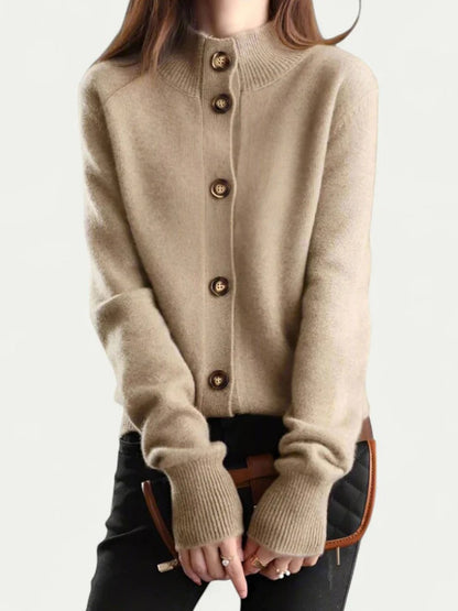 Cardigan Tricoté Rétro à Boutons