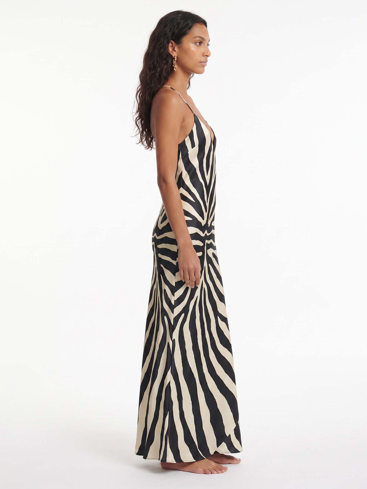 Robe Longue Imprimée Zèbre