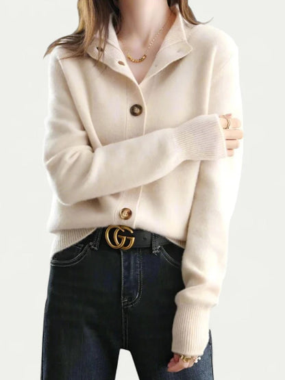 Cardigan Tricoté Rétro à Boutons