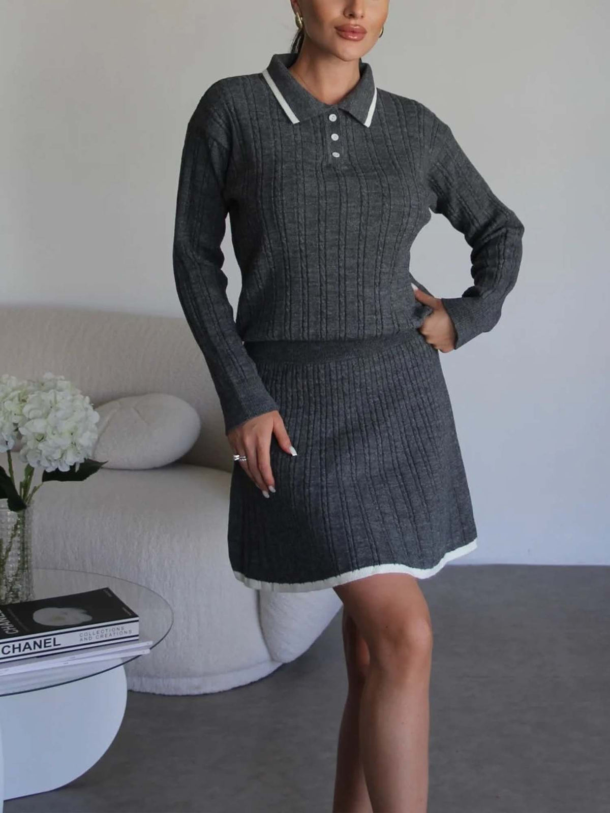 Ensemble Polo Gris