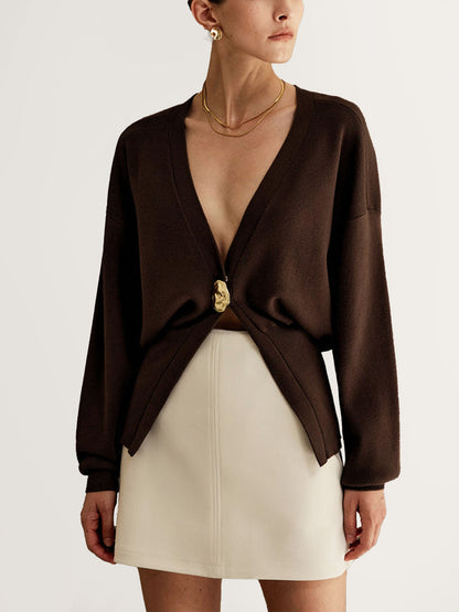 Cardigan Tricoté Cache-Cœur