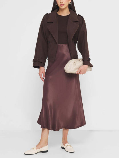 Manteau en Laine à Double Boutonnage