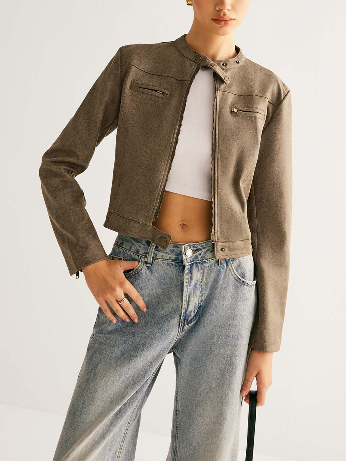 Veste Courte en Cuir