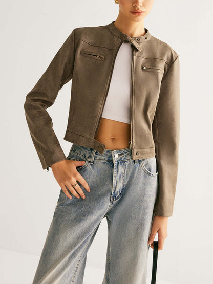 Veste Courte en Cuir