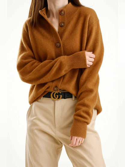 Cardigan Tricoté Rétro à Boutons