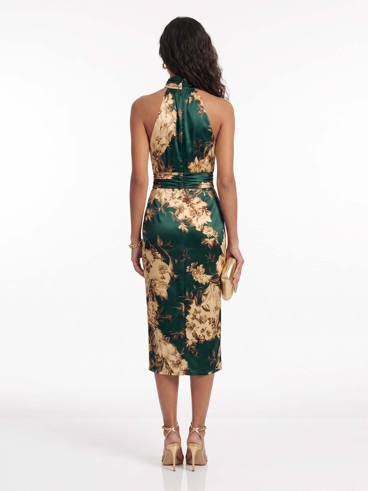 Robe Midi Fleurie Céleste