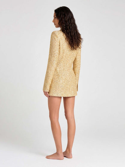 Mini-Robe Dorée Structurée