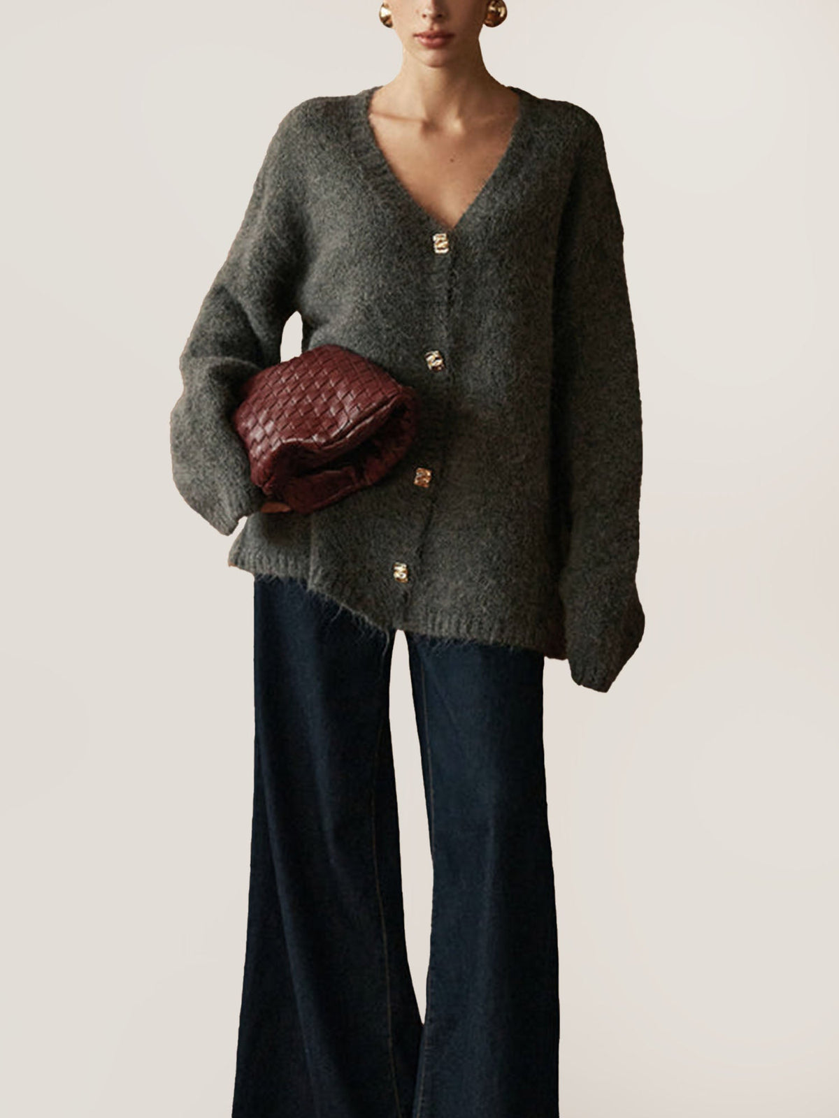 Cardigan en Maille Boutonné