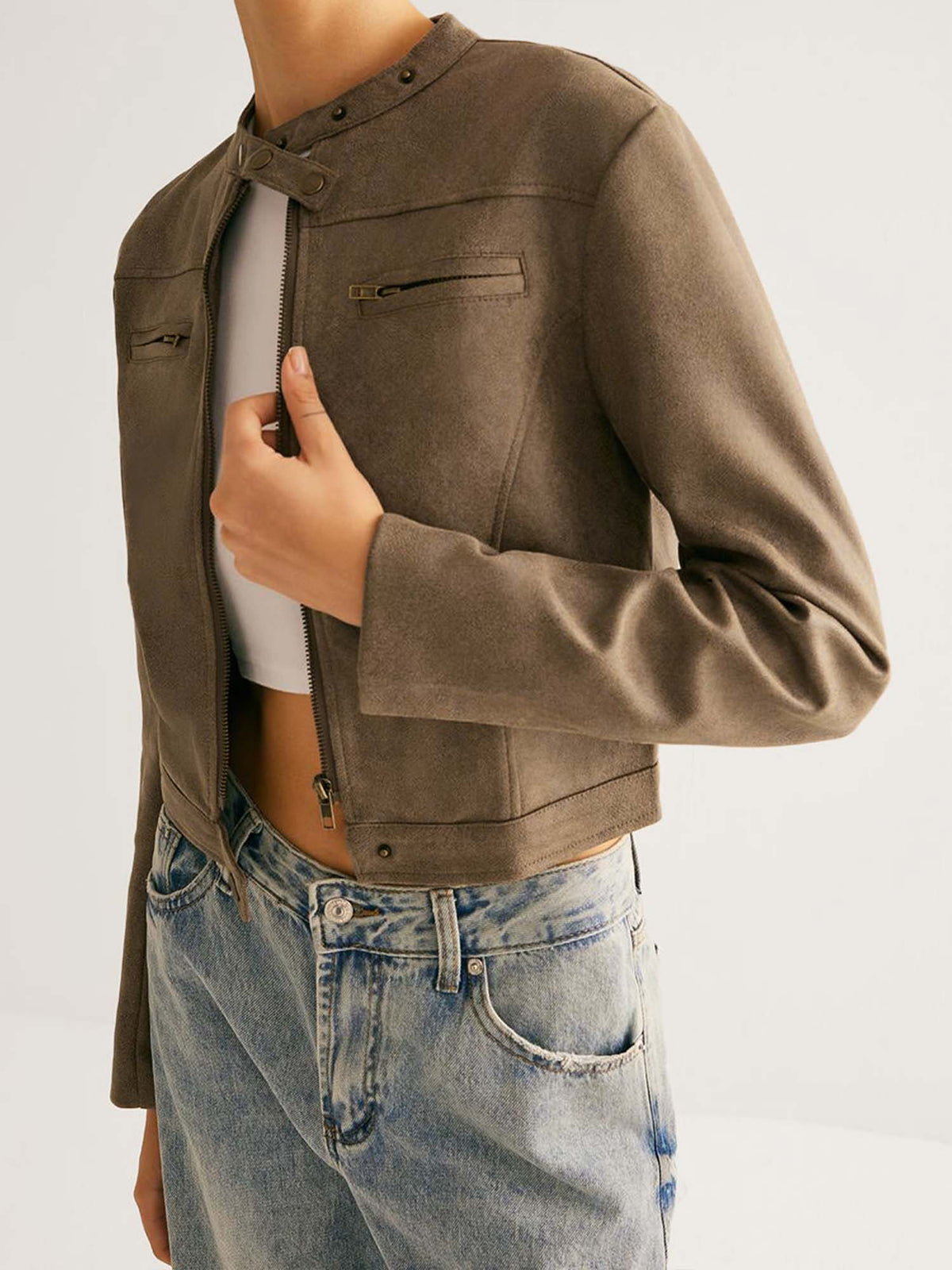 Veste Courte en Cuir