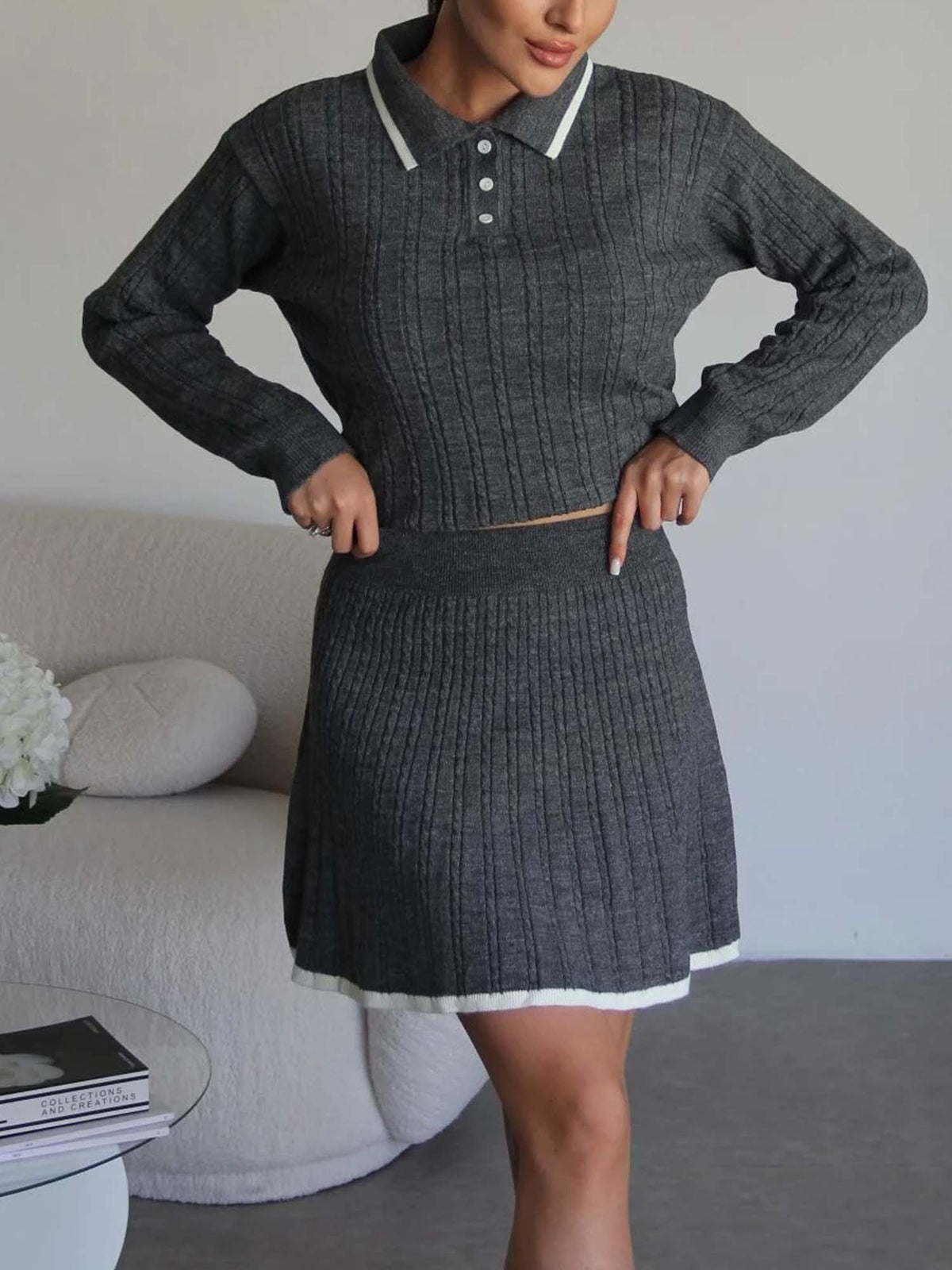 Ensemble Polo Gris