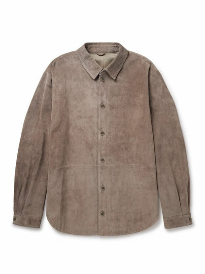Chemise Ample à Col Rétro Kaki